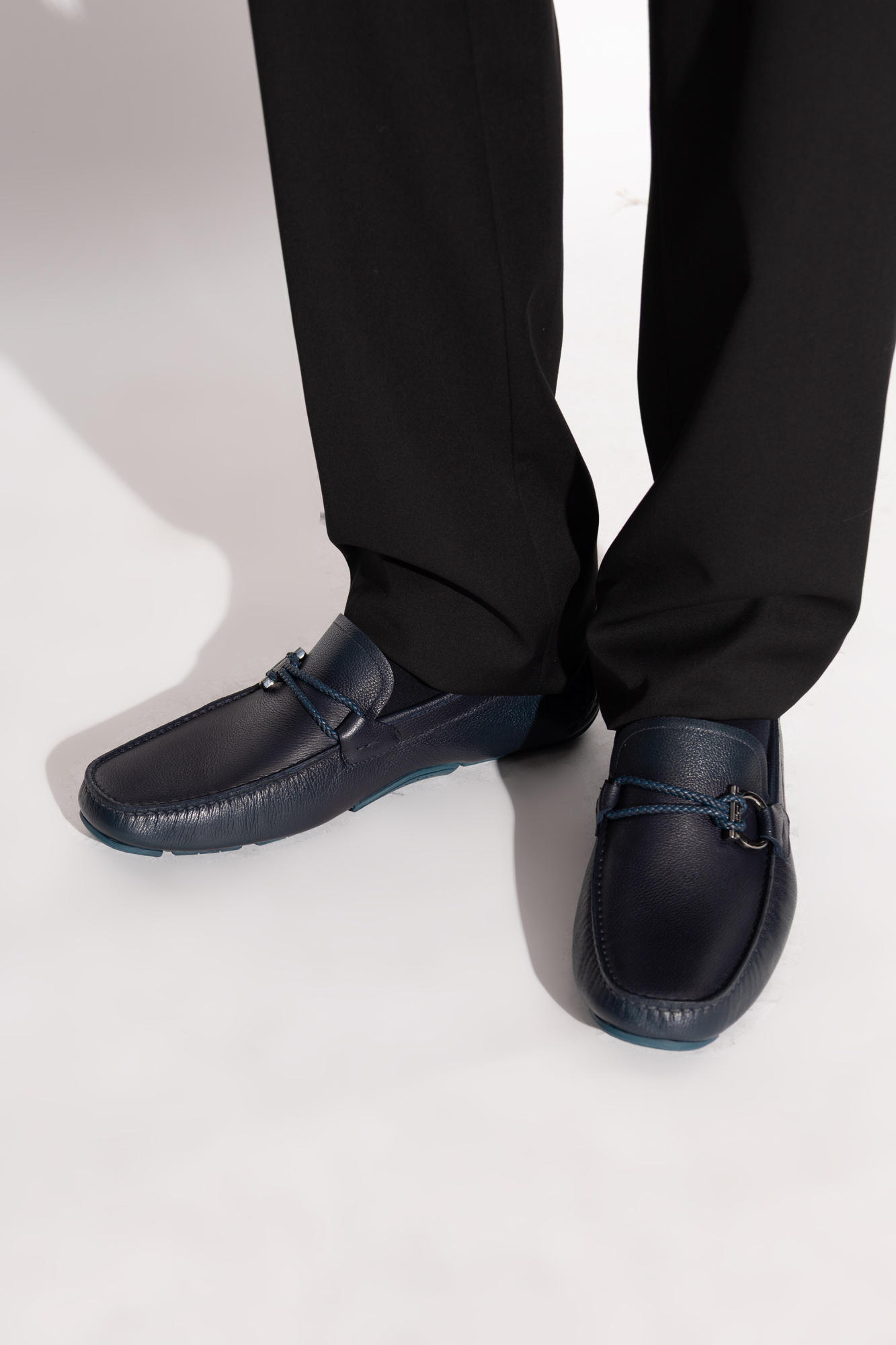 Navy blue Front loafers FERRAGAMO - Vitkac Canada